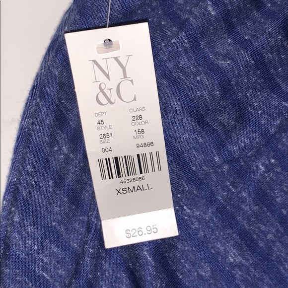 New York and Company Blue Striped Halter Top - Picture 6 of 8